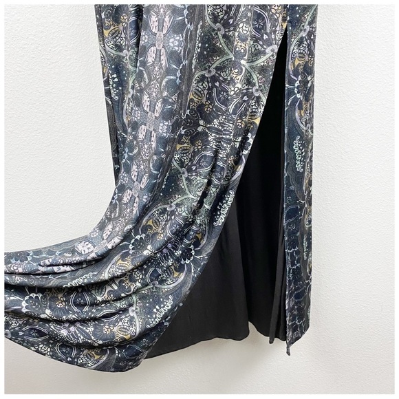 Free People Cabaret Long Sleeve Maxi Dress Dark Combo‎ Size Large - Picture 8 of 14